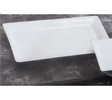 American Metalcraft CER23 Platter 18-1/4" x 9-1/4" Ceramic Wide Rim DishwasherSafe, Fits IS14 Stand