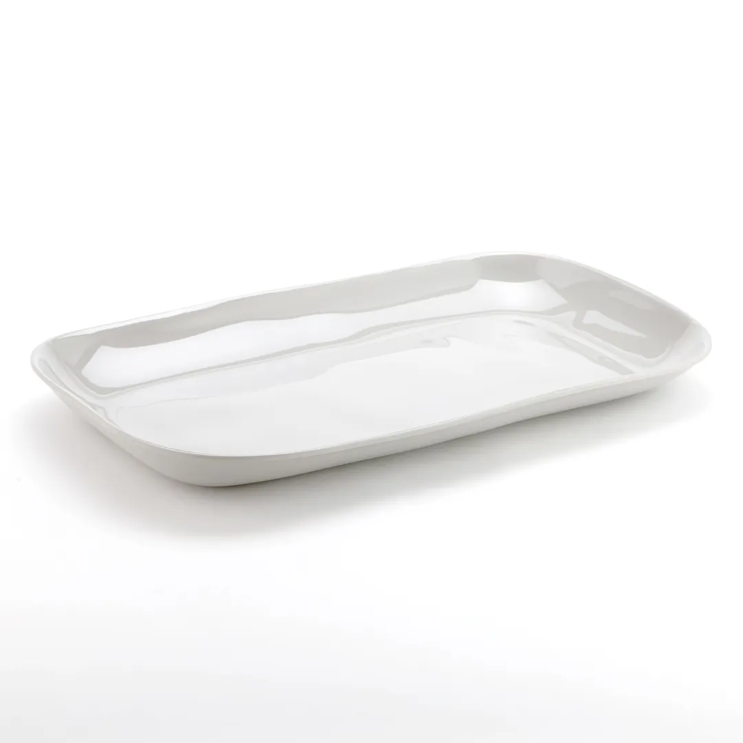 American Metalcraft CPL21SH Platter, 21" x 12-7/8" x 2" Melamine, Gray, Break-Resistant, BPA-Free, NSF