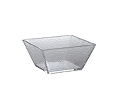 American Metalcraft CRGSQ73 Square Clear Plastic Bowl, 58 oz (1 Quart) Rain Bowl, 7"L x 7"W x 3.25"H, Medium, Styrene