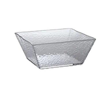 American Metalcraft CRGSQ94 Large Square Plastic Bowl, 3 Quart (125 oz) Capacity, Clear Styrene
