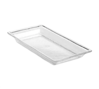 American Metalcraft CRGT19 Serving Platter - 48 oz Rain Tray, 14" L x 7.5" W x 1.5" H, clear rectangular styrene