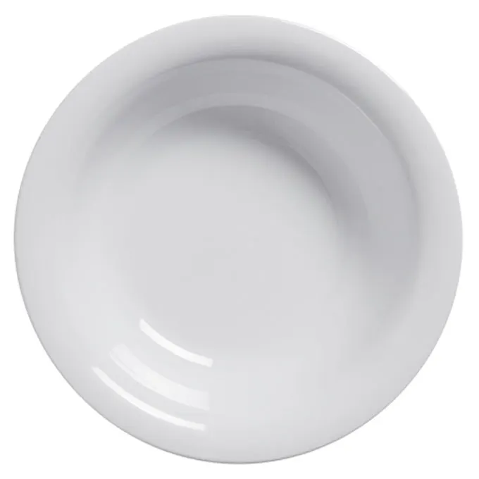 American Metalcraft DBN32WH 32-oz (1-qt) Round Melamine Bowl, 8.5" Dia x 2.38" H, White, NSF, BPA-Free, Narrow Rim
