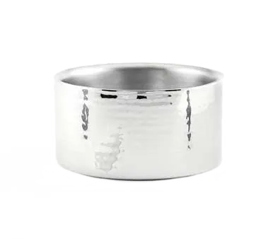American Metalcraft DWBH6 Double‑Wall Bowl, 6" Dia x 3" H, 34 oz (1 qt), Hammered Stainless Steel