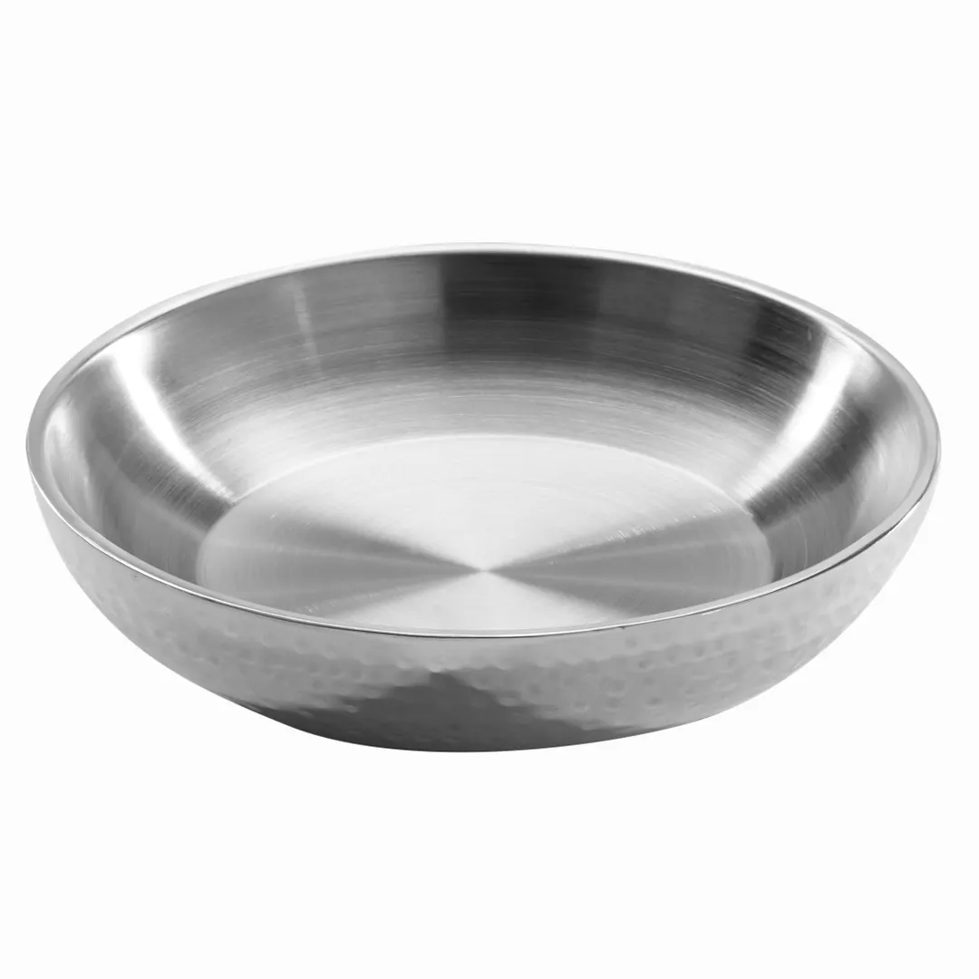 American Metalcraft DWHSEA10 Seafood Tray – 36 oz, 10" dia. x 2¼" H, double‑wall stainless steel with hammered