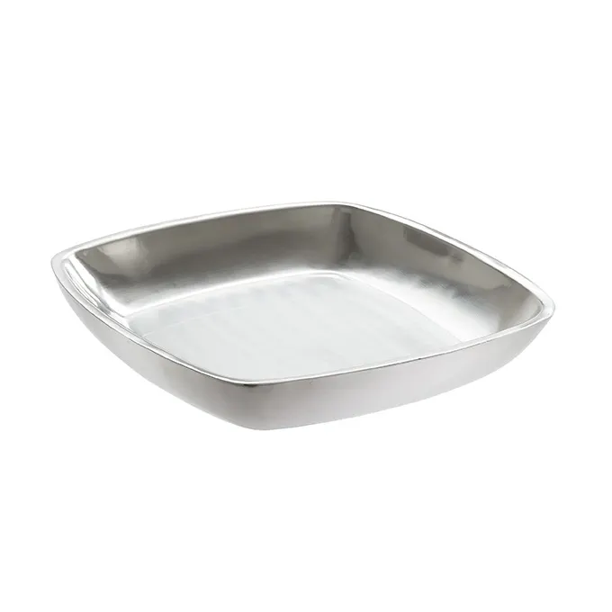 American Metalcraft DWSSEA12 Double Wall Stainless Steel Seafood Tray, 12-1/8" Square, 12" Size, Polished