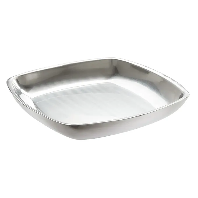 American Metalcraft DWSSEA14 Double Wall Stainless Steel Seafood Tray, 14" Square, Polished