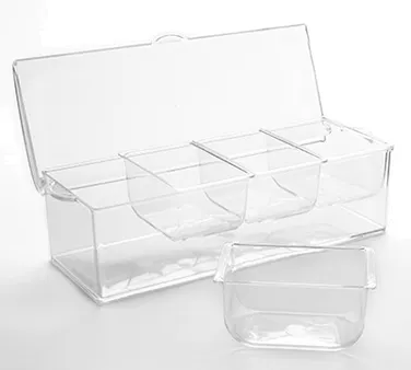 American Metalcraft FCS16 Condiment Server Set, 88-oz Capacity, 16" L x 6.25" W x 5.25" H