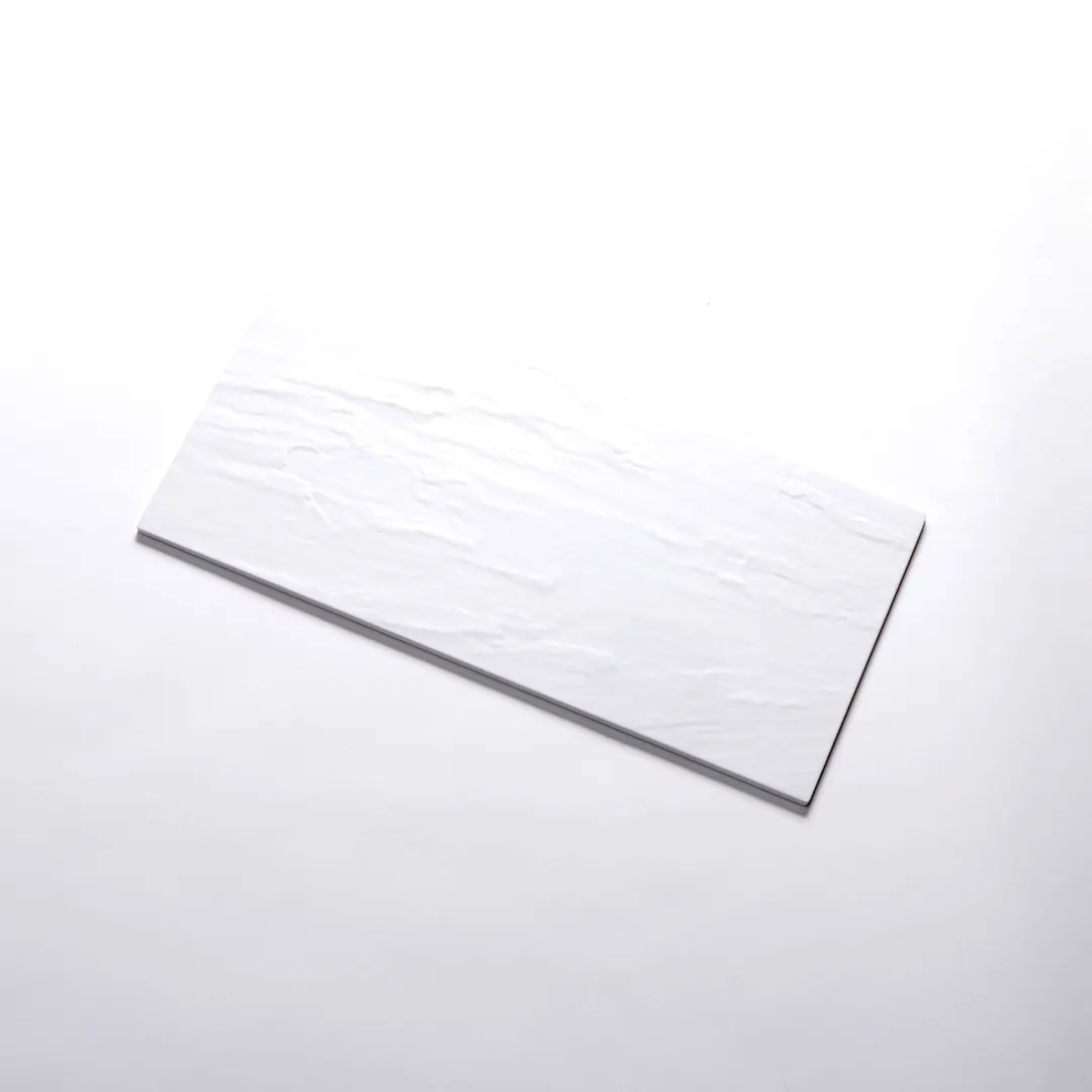 American Metalcraft FSLW18 Melamine Serving Platter, 18" L x 8½" W x ¼" H, White Slate, Plastic