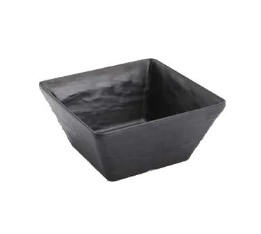 American Metalcraft FSMEL73 Square Melamine Bowl, 58 oz (1 qt) Capacity, 7" x 7" x 3¼" Black Slate, Break-Resist