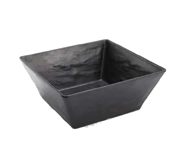American Metalcraft FSMEL94 Square Melamine Bowl, 3-Quart (125 oz), 9.5" x 4" Black, Break-Resistant Plastic