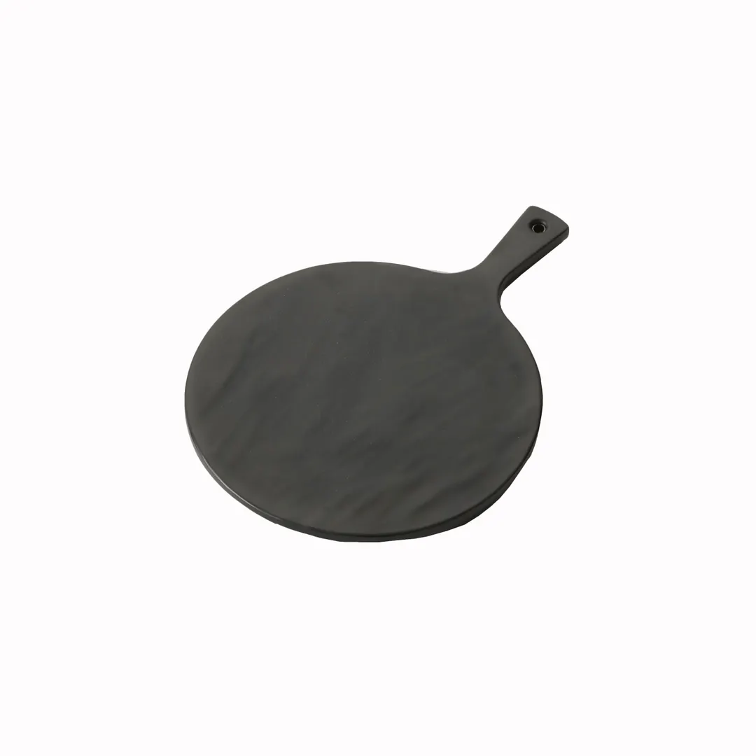 American Metalcraft FSR9 Melamine Serving Peel with Handle, 9" Diameter x 5/8" H, 12-5/8" Length, Faux Slate
