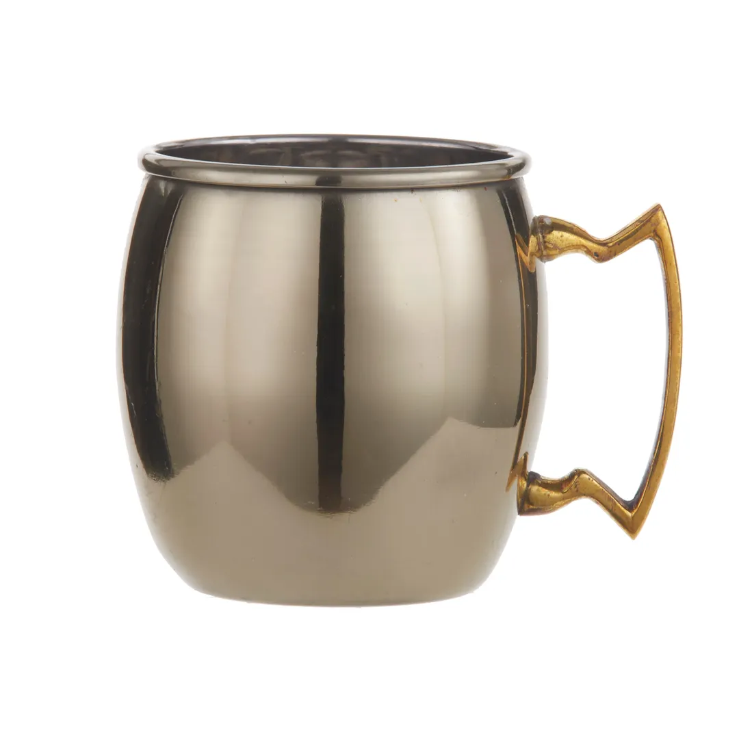 American Metalcraft GM16P Moscow Mule Mug 16 oz 3‑1/4" Dia × 3‑7/8" H Steel Brass Gold Satin