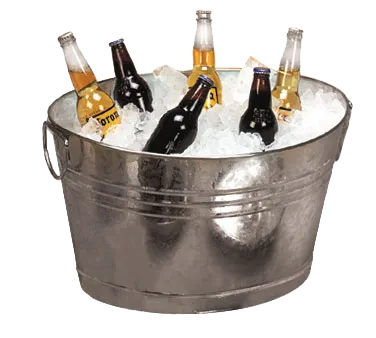 American Metalcraft GPTUB20 25‑Quart Tin Tub, 20" L x 15" W x 11" H, Side Handles – Hand Wash