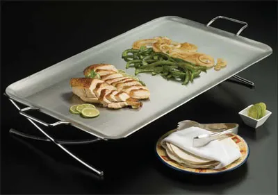 American Metalcraft GSST2514 Griddle Stand Riser, Silver Steel 26.25x14x4.25"