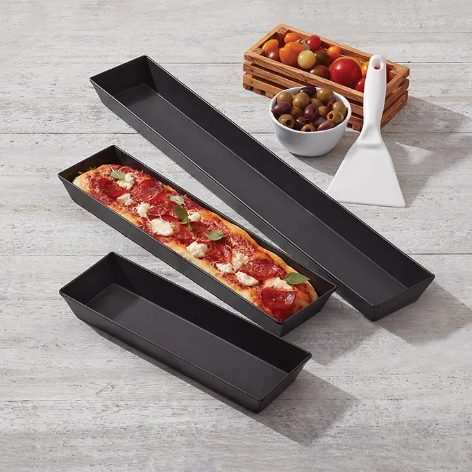 American Metalcraft HCLP24 Pizza Pan - 24" L x 4" W x 1.6" H Hard-Coat Aluminum, Solid Rectangular