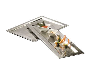 American Metalcraft HMRT247 Rectangular Tray,23-3/4" L x 7-1/2" W x 1/2" H, Hammered Stainless