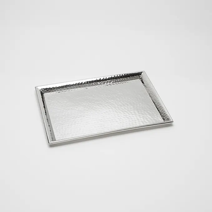 American Metalcraft HMSP1813 Sheet Pan Serving Tray, Rectangular 18.25" L x 13" W x 1" H, Hammered 18/8 Stainless Steel