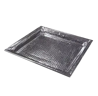 American Metalcraft HMSQ22 Square Serving & Display Tray, 22" L x 22" W x 1-1/8" H, Stainless Steel, Hammered