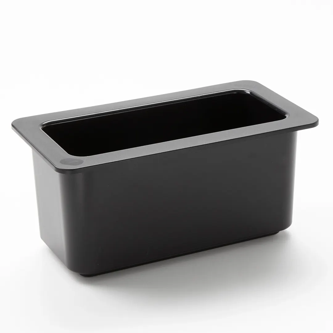 American Metalcraft IBT126 Ice Display Insert, 1/3 Size Rectangular Polycarbonate Liner, Black Plastic