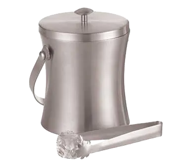 American Metalcraft ISSB6 Ice Bucket, 34 oz, 4-7/8" Dia x 6-3/8" H, Steel, Includes Tong & Grating