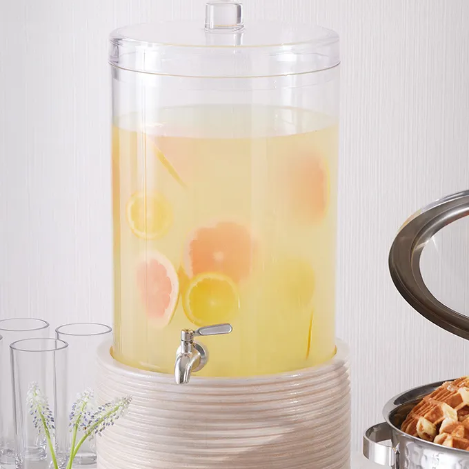 American Metalcraft JUICE7 15‑Quart Stacking Juice Dispenser, Lid, 2‑3 Gal Bowl, Plastic Construction