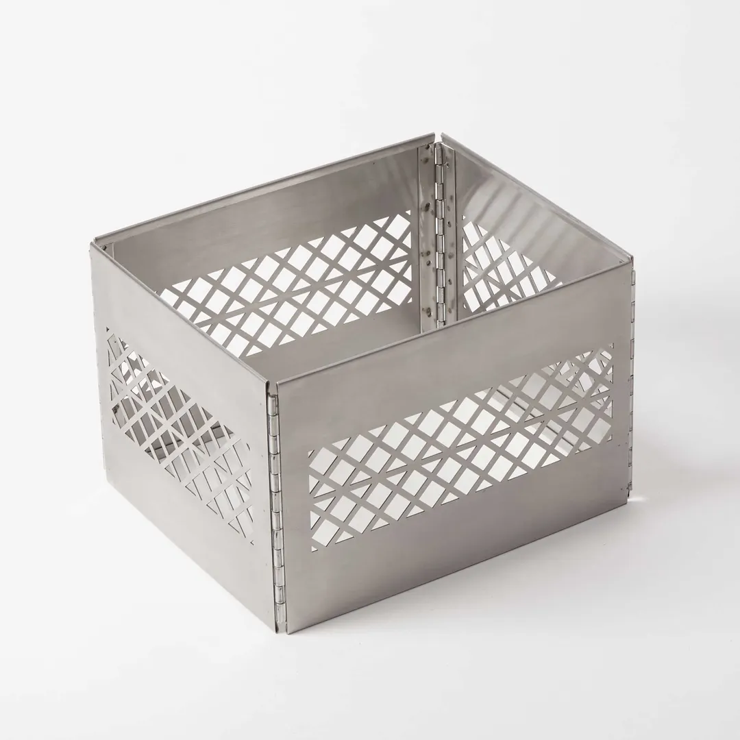 American Metalcraft KSMC10 ½‑Size Collapsible Milk Crate Rectangular Steel 12‑1/8"L x10"W x8‑1/8"H