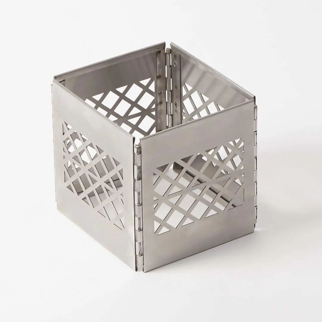 American Metalcraft KSMC6 Milk Crate 1/6 Square Stainless Steel Foldable 6-1/4"L x 5-3/4"W x 6-1/2"H