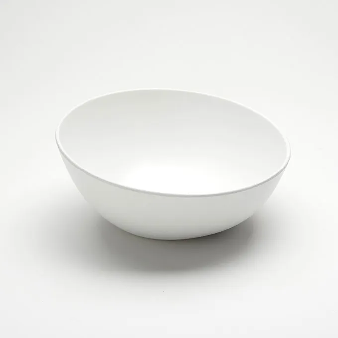 American Metalcraft LFTBW9 Plastic Bowl, 2-Quart (68 oz) Round Angled Melamine, White, 9‑7/8" Dia x 4‑1/2" H