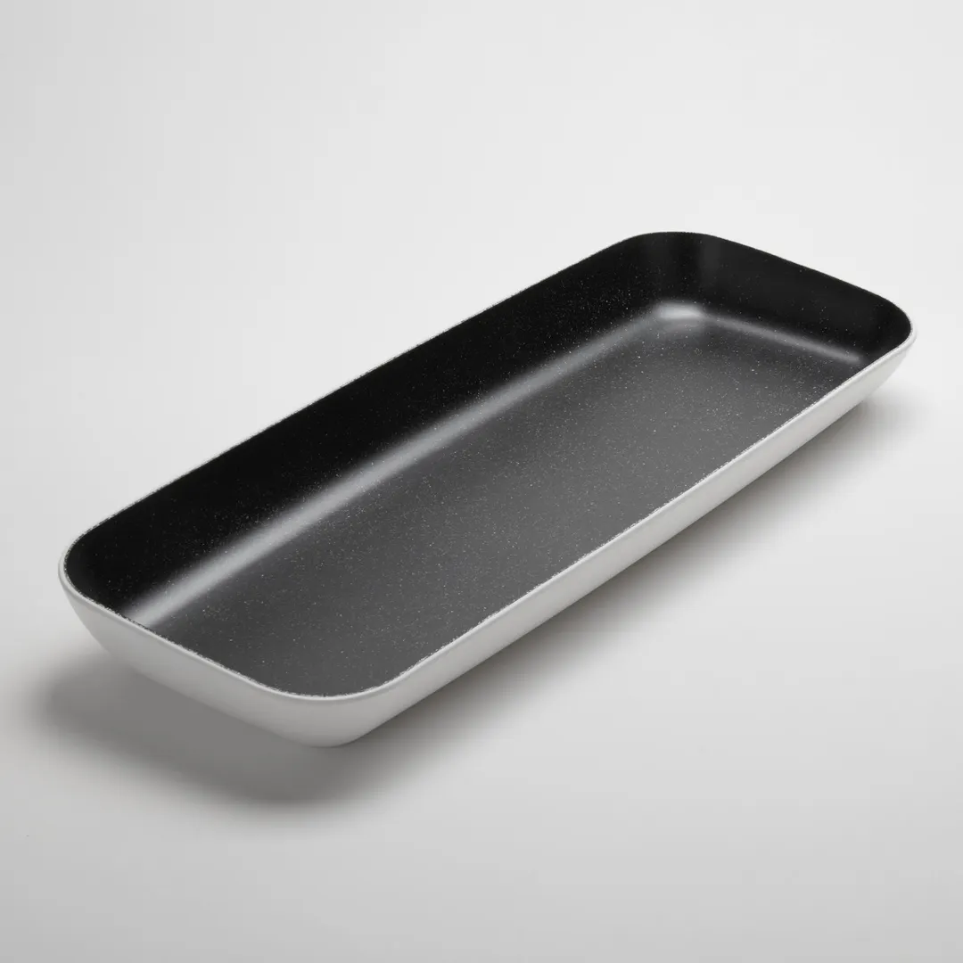 American Metalcraft LFTPB24 Melamine Platter, 24" L x 9½" W x 2¾" H, White with Black Speckles
