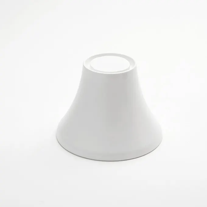 American Metalcraft LFTW65 Pedestal Stand, 6-1/2" Dia x 4-7/8" H, White Melamine Lift, 1"-4" Height