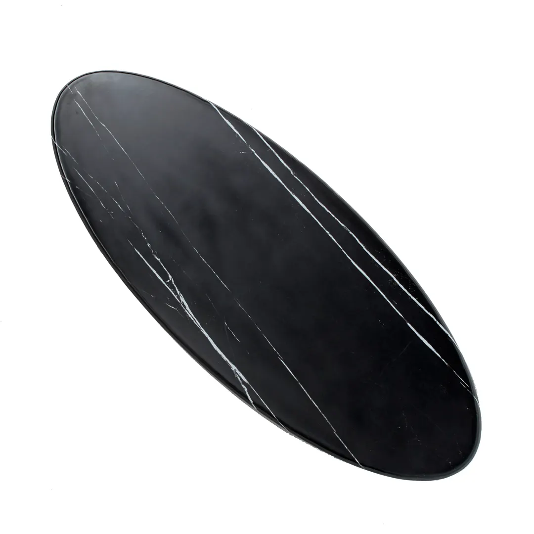 American Metalcraft MB25 Oval Melamine Serving Board, 25.5" L x 10.25" W x 1.125" H, Black Marble Pattern, Handle‑Free