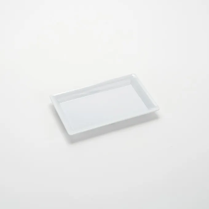 American Metalcraft MEL12 Plastic Serving Platter, 12" L x 7" W x 0.25" H Rectangular White Melamine, Break‑Resistant