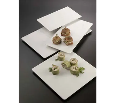 American Metalcraft MEL189 Platter, 18.25" L x 9" W x 3/4" H Rectangular Melamine White, Break-Resistant