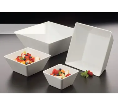 American Metalcraft MELSQ94 Endurance Bowl, 9.5" x 4" (125 oz/3‑4 qt) White Melamine, Break‑Resistant, Dishwasher Safe