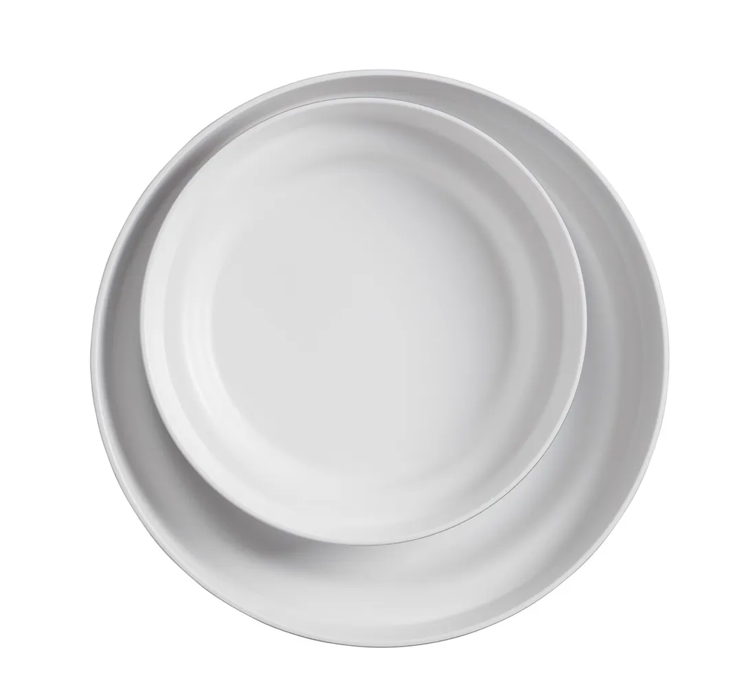 American Metalcraft MSEA12S Seafood Tray – 13" Diameter Silver Melamine Tableware, Plastic