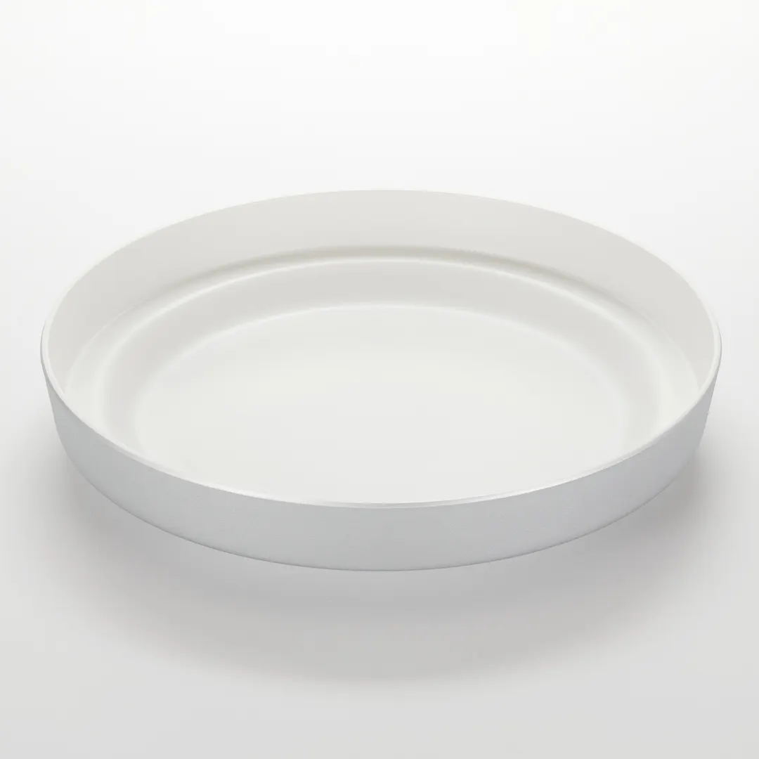 American Metalcraft MSEA12S Seafood Tray – 13" Diameter Silver Melamine Tableware, Plastic