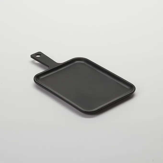 American Metalcraft MSP61 Rectangular Melamine Serving Peel, 6-7/8" L x 5.5" W x 1/2" H, 9.5" L with Handle, Black