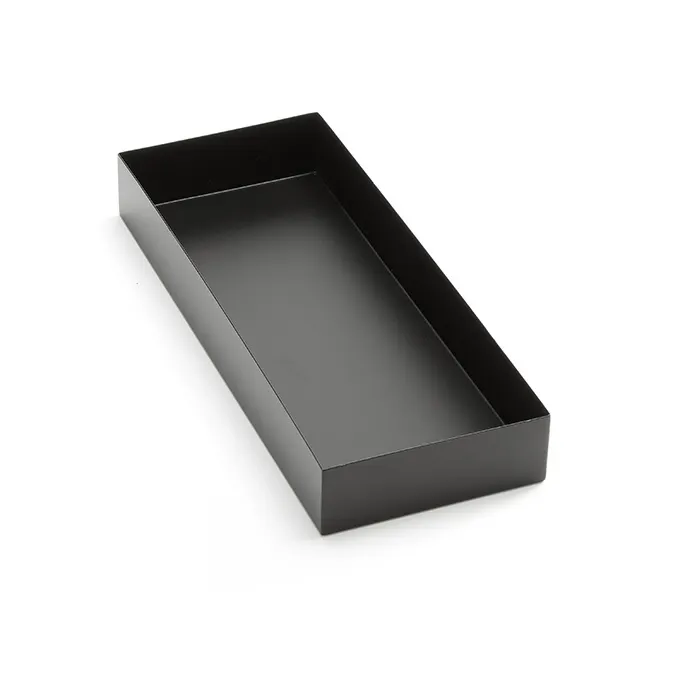 American Metalcraft MTB156 Market Tray, 15" L x 6" W x 2" H Black Metal, Dishwasher Safe