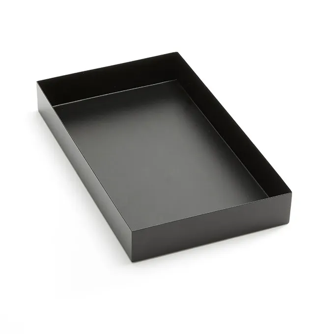 American Metalcraft MTB159 Market Tray - 15" L x 9" W x 2" H Rect Black Metal Dishwasher Safe