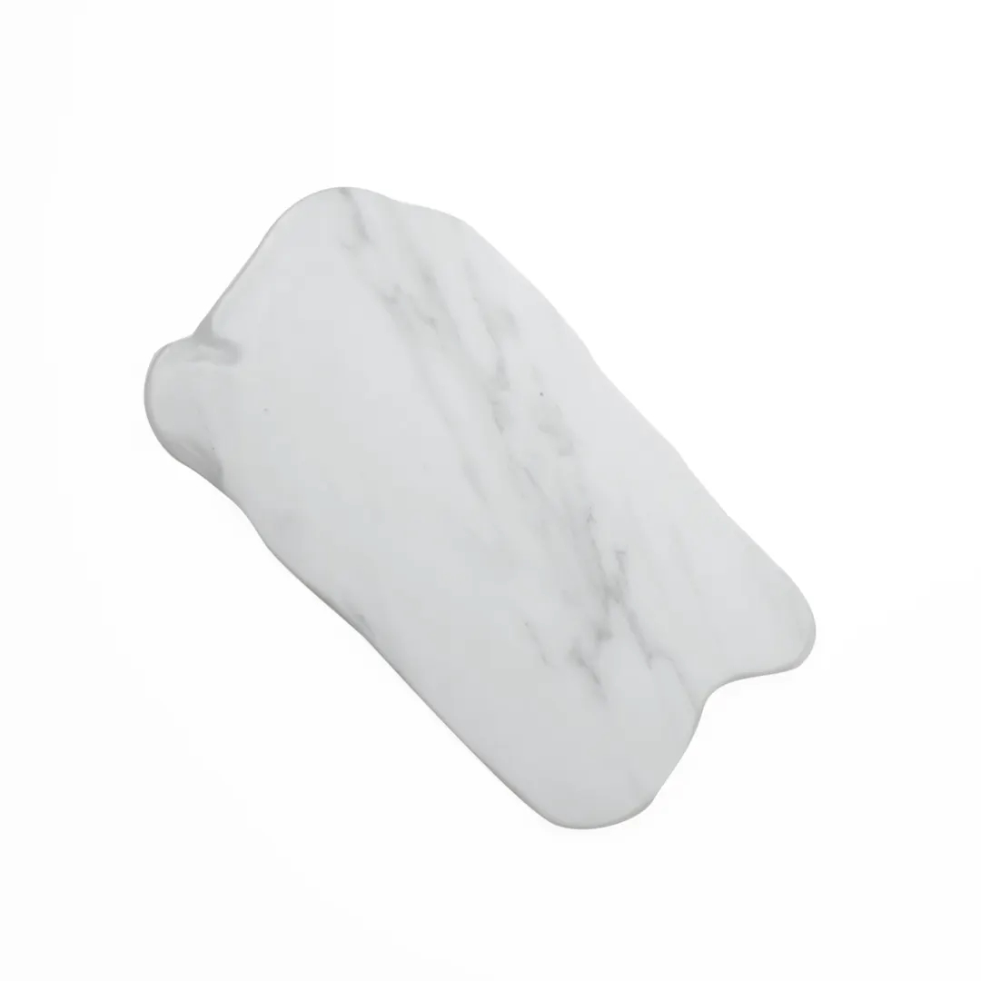 American Metalcraft MW17 Serving Board, 17‑3/8" L x 9‑7/8" W x 5/8" H Freeform Melamine, White Marble Pattern, Naturals™