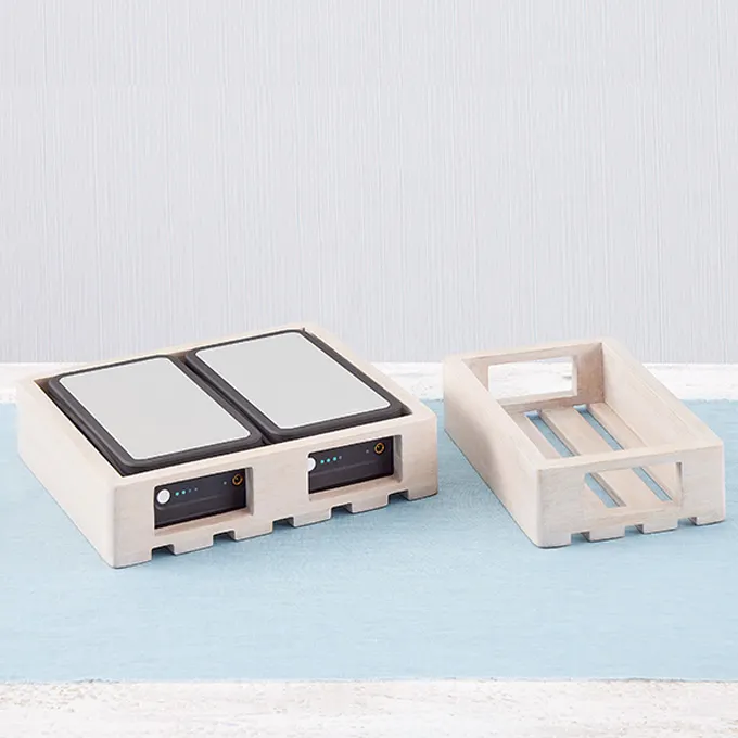American Metalcraft MWHS2 Sun‑Bleached Wooden Crate, Rectangular 11‑5/8" L, Natural, Serving & Display Storage
