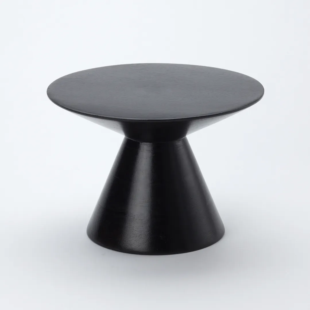 American Metalcraft MWPD6 Pedestal – 9" Dia x 6-1/4" H Wood Base, Black, Height 5"‑9"