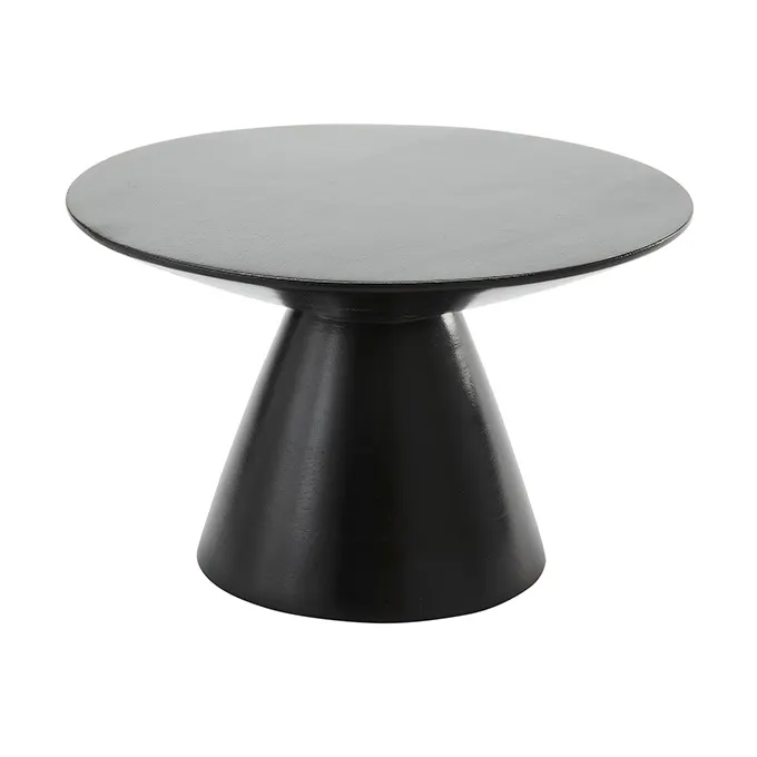 American Metalcraft MWPD7 Pedestal Display Stand – 7.25" H Round Black Wood Base, Height 5-9"