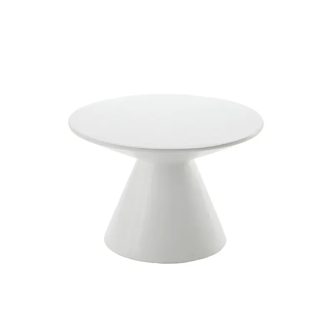 American Metalcraft MWPDW6 Pedestal Display Stand, 6.25" Height Round White Wood Hampton Collection