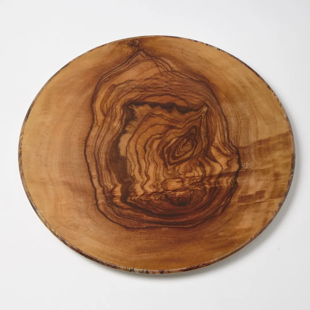 American Metalcraft OWM21 21½" Round Melamine Platter, 1‑1/8" H, Olive Wood Pattern, Naturals Collection