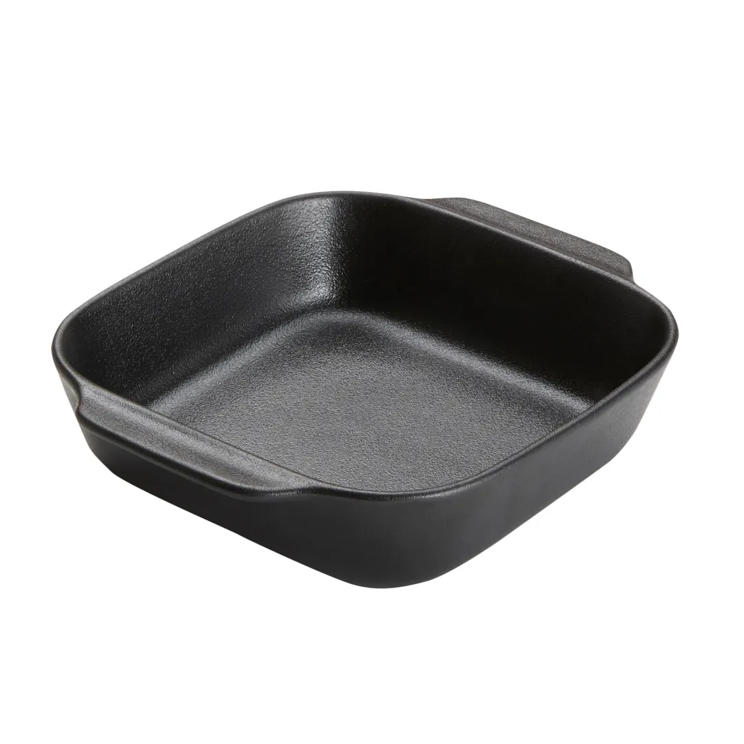 American Metalcraft PBB8 Baking Dish, 24-oz Square Porcelain Casserole, 6.5" x 6.5" x 2" Black Matte