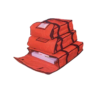 American Metalcraft PBDX1805 Pizza Delivery Bag – 18x18x5in, Red Nylon, Fits 1‑3 14‑16in Pizzas