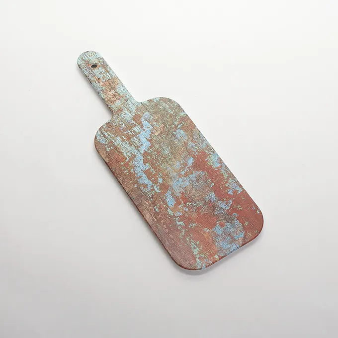 American Metalcraft RM12 Serving Board, 12" L x 6" W x ½" H (17½" handle), Melamine, Wood Pattern, Naturals™ Collection