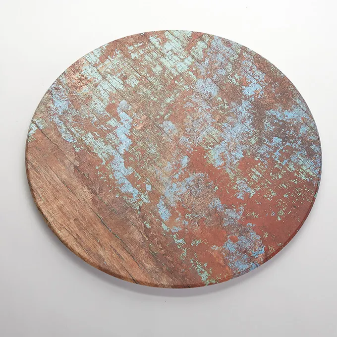 American Metalcraft RM21 Serving Board, 21.5" Dia x 1-1/8" H, Melamine Wood Pattern, Naturals™ No Handle