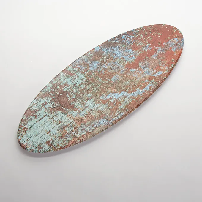American Metalcraft RM25 Oval Board, 25.5" L x 10.25" W, Melamine, Reclaimed Wood, Naturals
